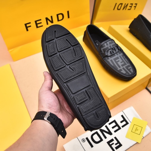 Replica Fendi Leather Shoes For Men #1070121 $80.00 USD for Wholesale