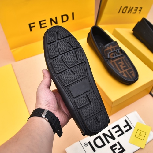 Replica Fendi Leather Shoes For Men #1070122 $80.00 USD for Wholesale