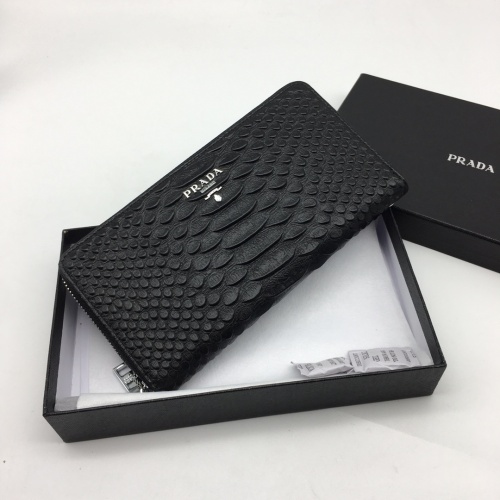 Prada AAA Man Wallets #1070374 $45.00 USD, Wholesale Replica Prada AAA Man Wallets