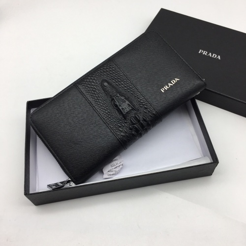 Prada AAA Man Wallets #1070375 $45.00 USD, Wholesale Replica Prada AAA Man Wallets