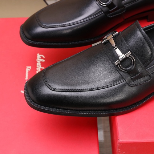 Replica Salvatore Ferragamo Leather Shoes For Men #1070458 $88.00 USD for Wholesale