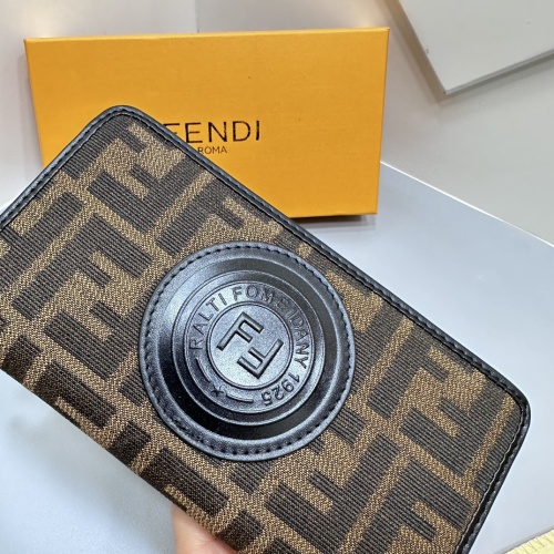 Replica Fendi AAA Man Wallets #1075733 $45.00 USD for Wholesale