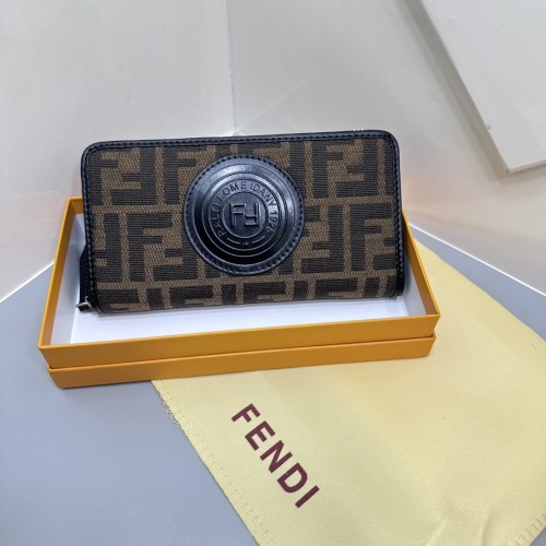 Replica Fendi AAA Man Wallets #1075733 $45.00 USD for Wholesale