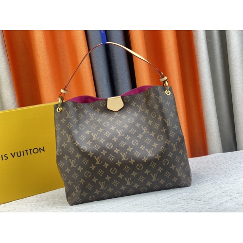 Louis Vuitton AAA Quality Shoulder Bags In Rose Red For Women #1077048 $68.00 USD, Wholesale Replica Louis Vuitton AAA Quality Shoulder Bags