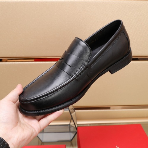 Replica Salvatore Ferragamo Leather Shoes For Men #1079324 $98.00 USD for Wholesale