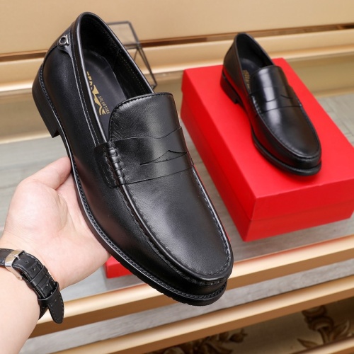 Replica Salvatore Ferragamo Leather Shoes For Men #1079324 $98.00 USD for Wholesale