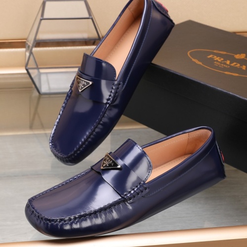 Prada Leather Shoes For Men #1079333 $88.00 USD, Wholesale Replica Prada Leather Shoes