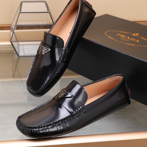 Prada Leather Shoes For Men #1079334 $88.00 USD, Wholesale Replica Prada Leather Shoes