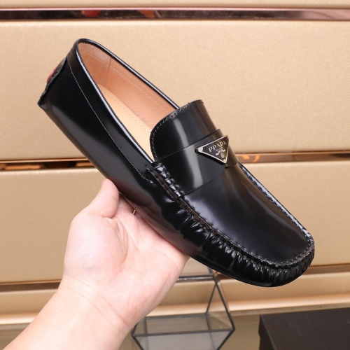 Replica Prada Leather Shoes For Men #1079334 $88.00 USD for Wholesale