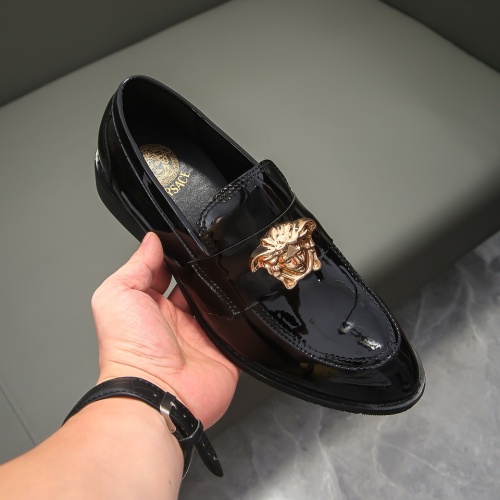 Replica Versace Leather Shoes For Men #1080755 $76.00 USD for Wholesale