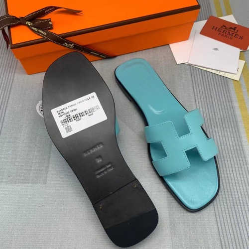 Replica Hermes Slippers For Women #1084068 $82.00 USD for Wholesale