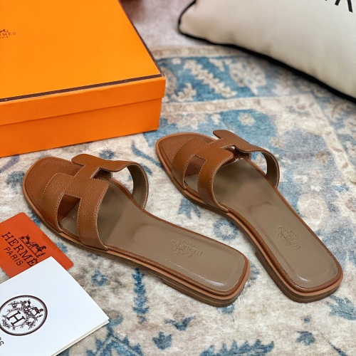 Replica Hermes Slippers For Women #1084364 $64.00 USD for Wholesale