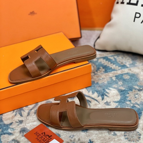 Replica Hermes Slippers For Women #1084364 $64.00 USD for Wholesale