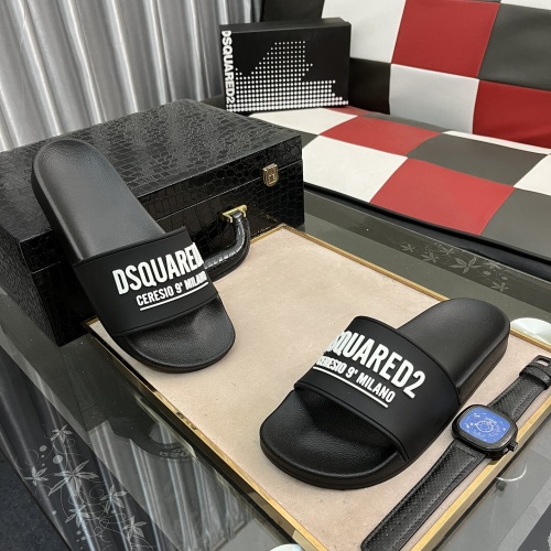 Dsquared Slippers For Men #1085047 $45.00 USD, Wholesale Replica Dsquared Slippers