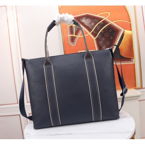 Replica Hermes AAA Man Handbags In Navy #1088320 $150.00 USD for Wholesale