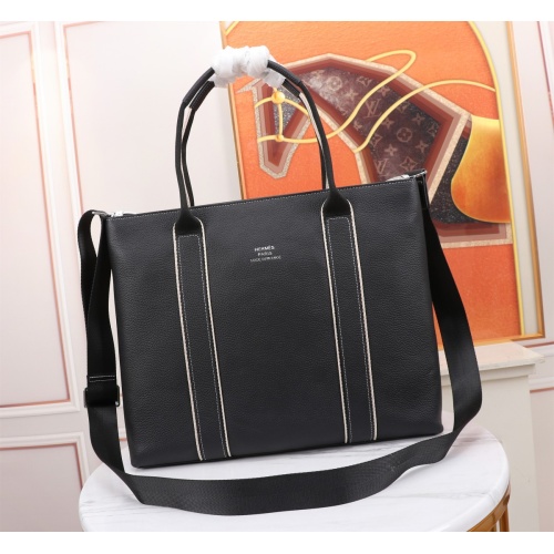 Hermes AAA Man Handbags In Black #1088321 $150.00 USD, Wholesale Replica Hermes AAA Man Handbags