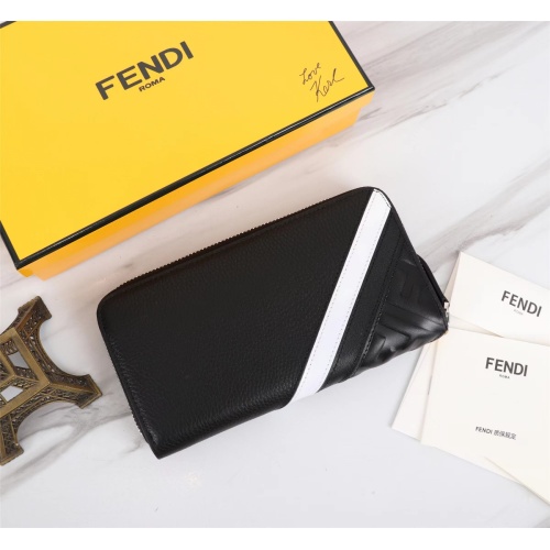 Replica Fendi AAA Man Wallets #1088385 $72.00 USD for Wholesale