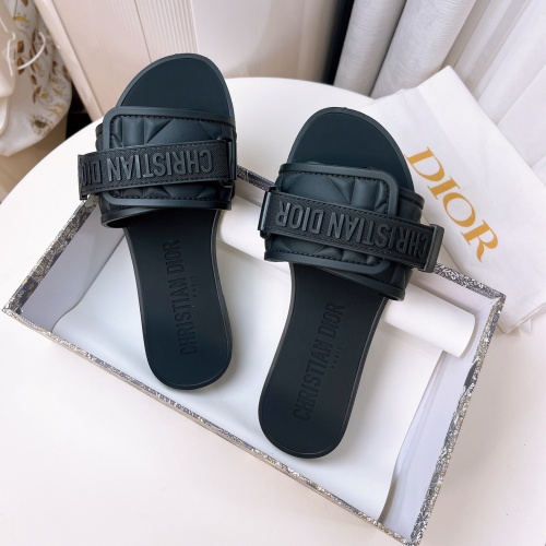 Replica Christian Dior Slippers For Women #1098098 $56.00 USD for Wholesale