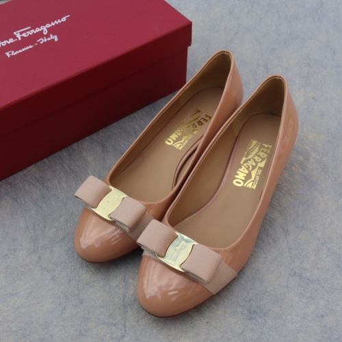 Replica Salvatore Ferragamo Flat Shoes For Women #1099053 $96.00 USD for Wholesale