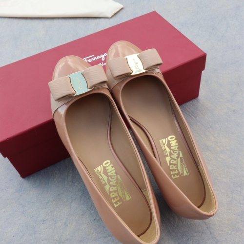 Replica Salvatore Ferragamo Flat Shoes For Women #1099053 $96.00 USD for Wholesale