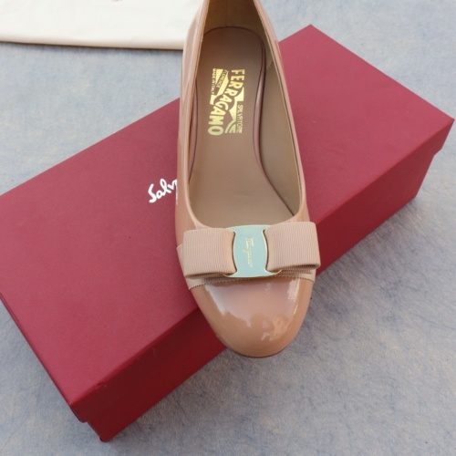 Replica Salvatore Ferragamo Flat Shoes For Women #1099053 $96.00 USD for Wholesale