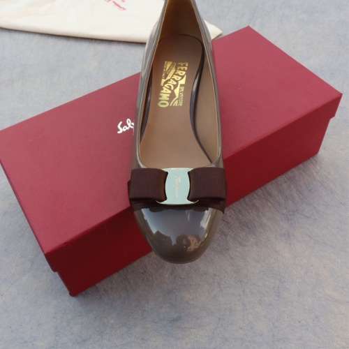 Replica Salvatore Ferragamo Flat Shoes For Women #1099055 $96.00 USD for Wholesale