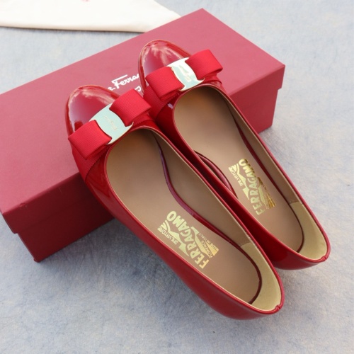 Replica Salvatore Ferragamo Flat Shoes For Women #1099056 $96.00 USD for Wholesale