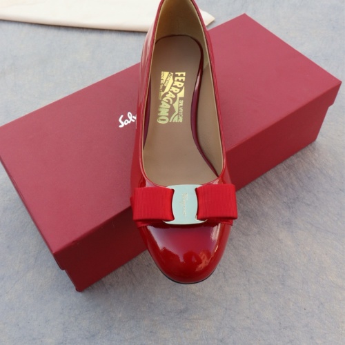 Replica Salvatore Ferragamo Flat Shoes For Women #1099056 $96.00 USD for Wholesale