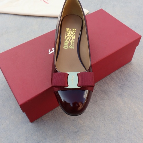 Replica Salvatore Ferragamo Flat Shoes For Women #1099057 $96.00 USD for Wholesale