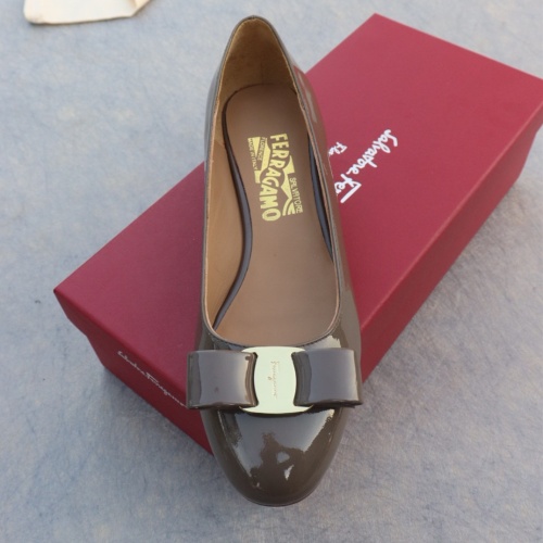 Replica Salvatore Ferragamo Flat Shoes For Women #1099065 $96.00 USD for Wholesale