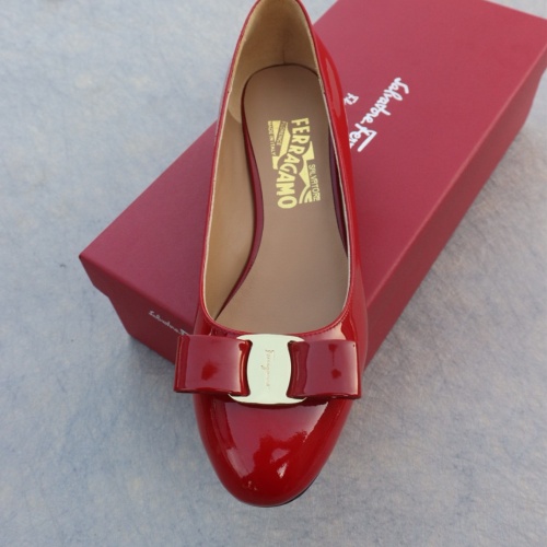 Replica Salvatore Ferragamo Flat Shoes For Women #1099066 $96.00 USD for Wholesale