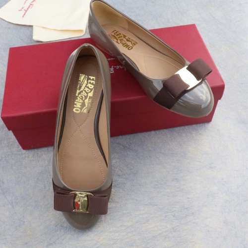 Replica Salvatore Ferragamo Flat Shoes For Women #1099075 $96.00 USD for Wholesale