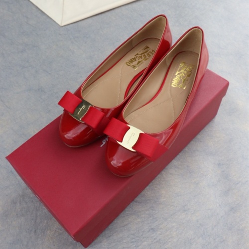 Replica Salvatore Ferragamo Flat Shoes For Women #1099076 $96.00 USD for Wholesale