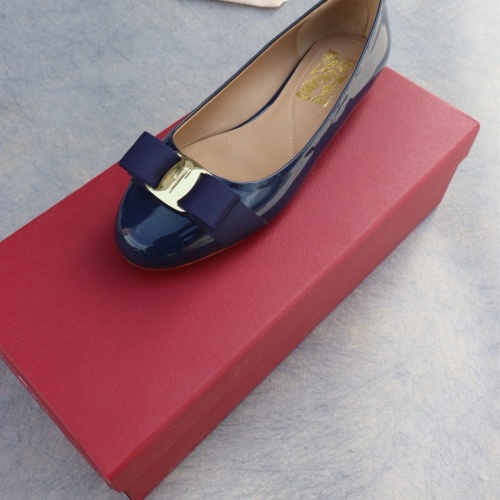 Replica Salvatore Ferragamo Flat Shoes For Women #1099078 $96.00 USD for Wholesale