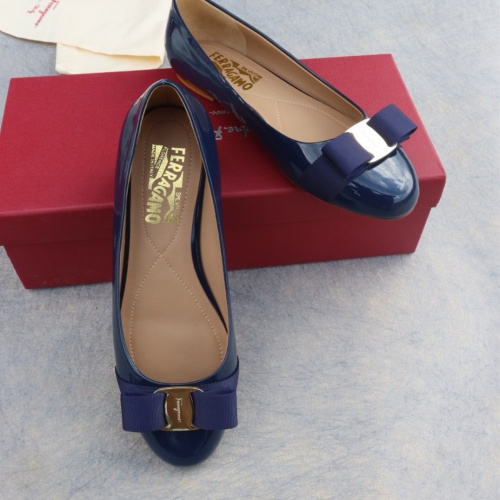 Replica Salvatore Ferragamo Flat Shoes For Women #1099078 $96.00 USD for Wholesale