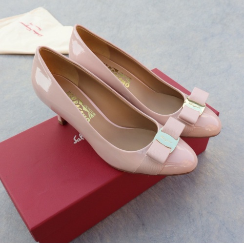 Replica Salvatore Ferragamo High-Heeled Shoes For Women #1099081 $96.00 USD for Wholesale