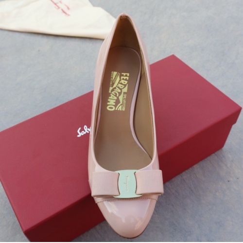 Replica Salvatore Ferragamo High-Heeled Shoes For Women #1099081 $96.00 USD for Wholesale