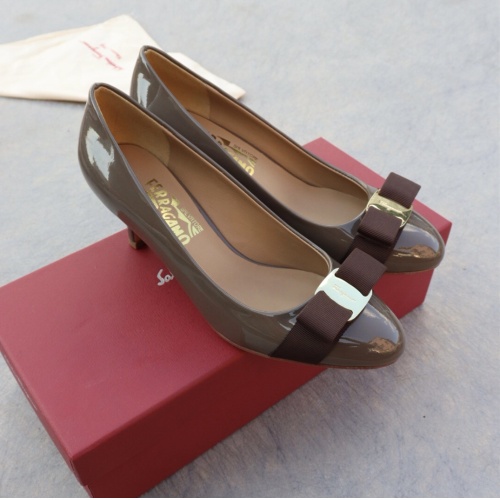 Replica Salvatore Ferragamo High-Heeled Shoes For Women #1099085 $96.00 USD for Wholesale