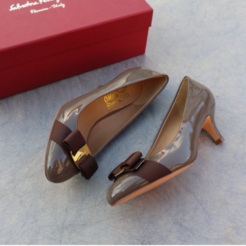 Replica Salvatore Ferragamo High-Heeled Shoes For Women #1099085 $96.00 USD for Wholesale