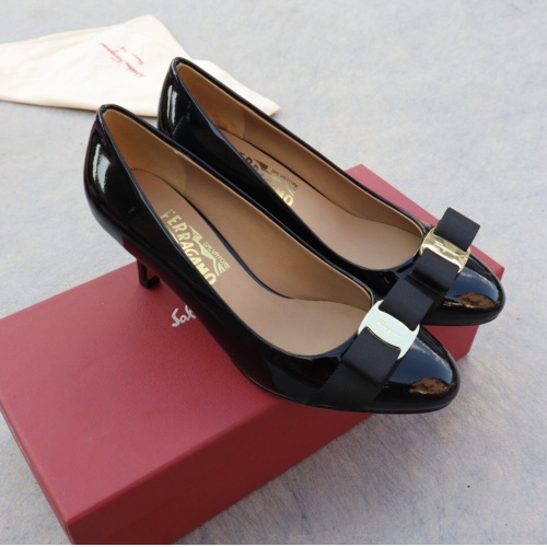 Replica Salvatore Ferragamo High-Heeled Shoes For Women #1099089 $96.00 USD for Wholesale