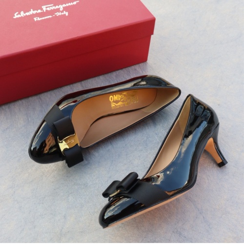 Replica Salvatore Ferragamo High-Heeled Shoes For Women #1099089 $96.00 USD for Wholesale