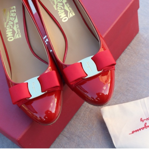 Replica Salvatore Ferragamo High-Heeled Shoes For Women #1099095 $96.00 USD for Wholesale