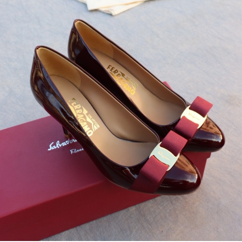 Replica Salvatore Ferragamo High-Heeled Shoes For Women #1099096 $96.00 USD for Wholesale