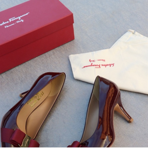 Replica Salvatore Ferragamo High-Heeled Shoes For Women #1099096 $96.00 USD for Wholesale