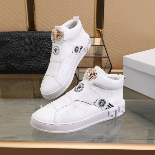 Versace High Tops Shoes For Men #1099957 $92.00 USD, Wholesale Replica Versace High Tops Shoes