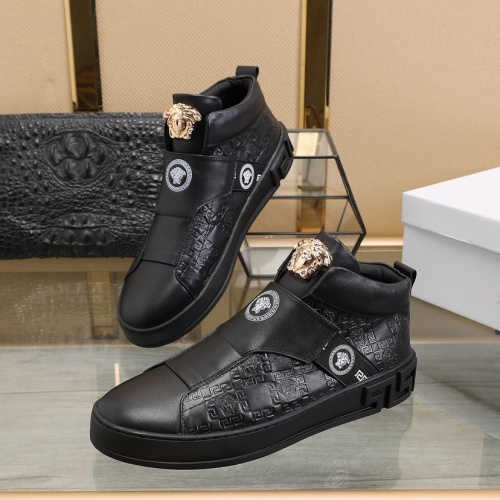 Versace High Tops Shoes For Men #1099958 $92.00 USD, Wholesale Replica Versace High Tops Shoes