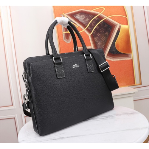 Replica Hermes AAA Man Handbags #1101219 $155.00 USD for Wholesale