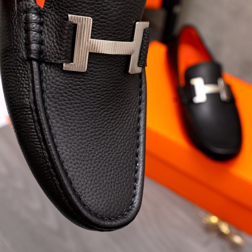 Replica Hermes Leather Shoes For Men #1110172 $72.00 USD for Wholesale