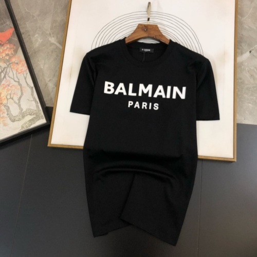 Balmain T-Shirts Short Sleeved For Unisex #1127015 $27.00 USD, Wholesale Replica Balmain T-Shirts