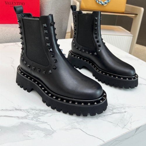 Replica Valentino Boots For Women #1127829 $102.00 USD for Wholesale